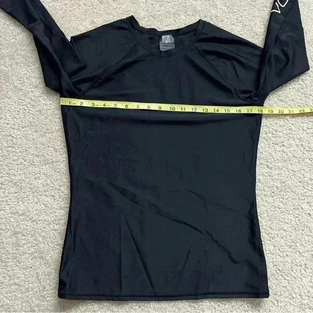 VOLCOM Black Simply Solid Long Sleeve Rashguard Swim Top Women’s Size XL.